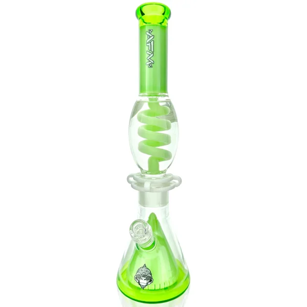 16" UFO Pyramid Glass Freezable Coil Beaker Bong - Image 4